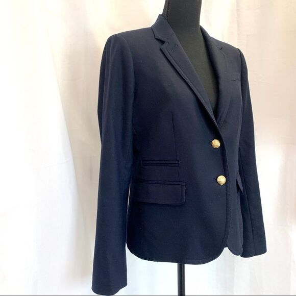 J. Crew Mercantile Women's Schoolboy Blazer navy Sz 6 - Picture 4 of 14